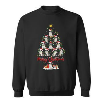 Lighting Xmas Matching Santa Border Collie Christmas Tree Men Women Sweatshirt Graphic Print Unisex - Seseable