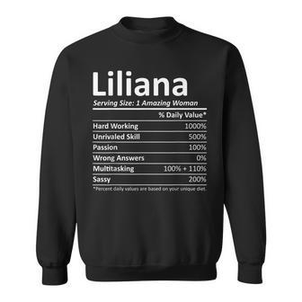 Liliana Nutrition Personalized Name Funny Christmas Gift Men Women Sweatshirt Graphic Print Unisex - Thegiftio UK
