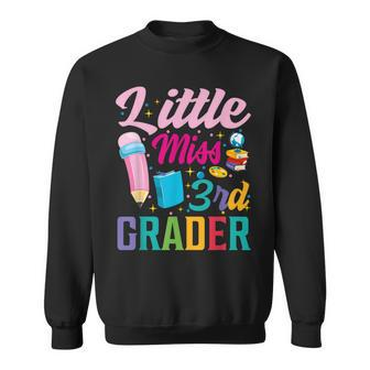 Little Miss 3Rd Grade Grader Girls 1St Day Back To School V2 Men Women Sweatshirt Graphic Print Unisex - Thegiftio UK
