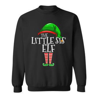 Little Sister Sis Elf Group Matching Family Christmas Gift Men Women Sweatshirt Graphic Print Unisex - Thegiftio UK