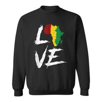 Love Africa Flag 1865 Junenth Pride Proud African Map Sweatshirt - Seseable