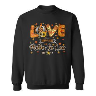 Love Being Called Mother In Law Plaid Leopard Thanksgiving T Sweatshirt | Mazezy