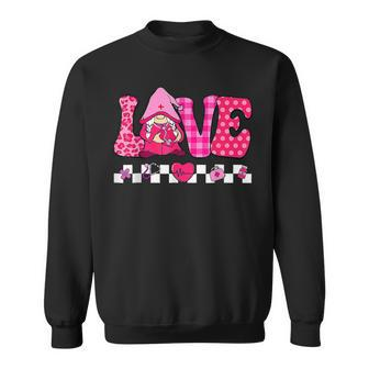 Love Gnome Pink Nurse Funny Valentines Day Nursing Gifts Sweatshirt - Seseable