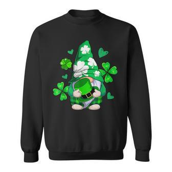 Love Gnomes Irish Shamrock St Patricks Day Four Leaf Clover Sweatshirt - Seseable