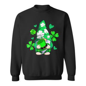 Love Gnomes Irish Shamrock St Patricks Day Four Leaf Clover Sweatshirt - Seseable