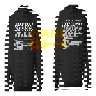 Love To Play Ukulele Guitar Player Music Musician Graphic Men Women Sweatshirt Graphic Print Unisex - Thegiftio