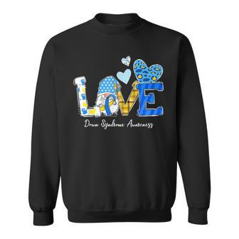 Love World Down Syndrome Day Awareness Leopard Gnome Ribbon Sweatshirt | Mazezy