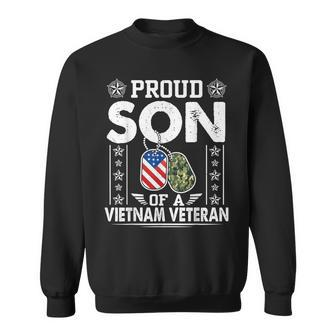 Lovely Proud Son Of A Vietnam Veteran Mom Dad Men Women Sweatshirt Graphic Print Unisex - Seseable