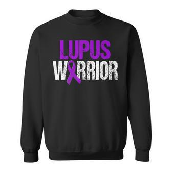 Lupus Warrior Purple Awareness Ribbon Sweatshirt | Mazezy