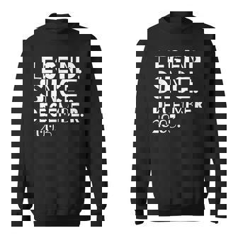 Lustige Jungen Mädchen Geburtstag Legende Seit Dezember 2003 Sweatshirt - Seseable