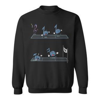 Lustiges Musik Noten Notenschlüssel Rennen Komponist Musiker Sweatshirt - Seseable