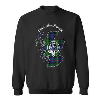 Mackenzie Surname Last Name Scottish Clan Tartan Badge Crest Men Women Sweatshirt Graphic Print Unisex - Thegiftio UK