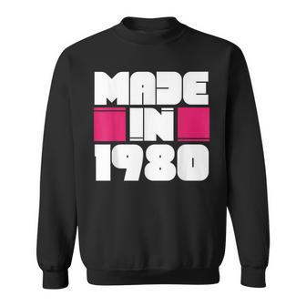 Made In 1980 Awesome Retro Birthday Vintage Born In 1980 Sweatshirt - Seseable