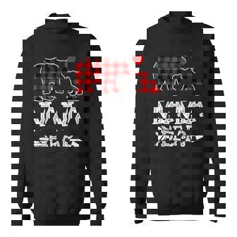 Mama Bear Red Buffalo Plaid Grandma Bear Pajama V2 Men Women Sweatshirt Graphic Print Unisex - Thegiftio UK