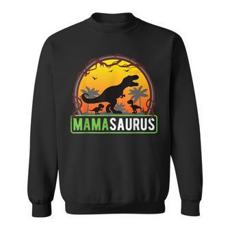 Mamasaurus T-Rex Mama 2 Kinder Dino Mutter Muttertag Sweatshirt - Seseable