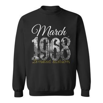 March 1968 - 55 Year Old 1968 55Th Birthday Gift Sweatshirt - Seseable