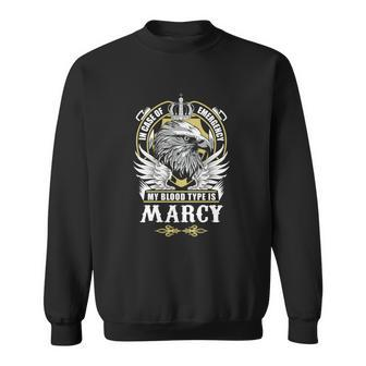 Marcy Name - In Case Of Emergency My Blood Sweatshirt - Seseable