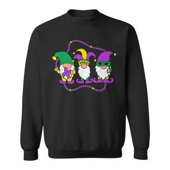 Mardi Gras Gnomes Holding Mask Love Mardi Gras Gnome 2023 V2 Sweatshirt - Seseable
