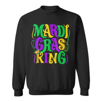 Mardi Gras King Funny New Orleans Mens Fat Tuesdays Sweatshirt - Seseable