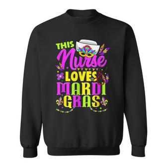 Mardi Gras Nurse This Nurse Loves Mardi Gras Sweatshirt - Seseable