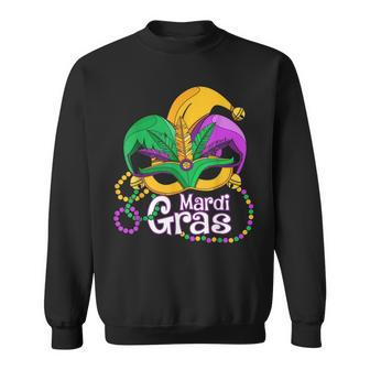 Mardi Gras T Mardi Gras 2023 Beads Mask Feathers V2 Sweatshirt - Thegiftio UK
