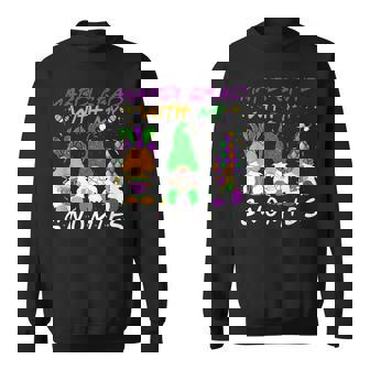 Mardi Gras With My Gnomies Mardi Gras Gnome Costume Sweatshirt - Seseable