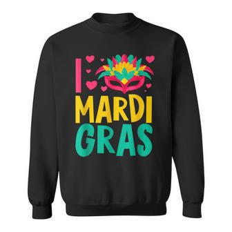 Mardi Gras Yall Celebrating Party L Love Mardi Gras Sweatshirt - Seseable
