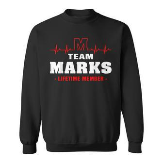 Marks Surname Family Name Team Marks Lifetime Member Men Women Sweatshirt Graphic Print Unisex - Seseable