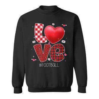 Matching Family Love Football Heart Funny Couple Valentine Men Women Sweatshirt Graphic Print Unisex - Seseable