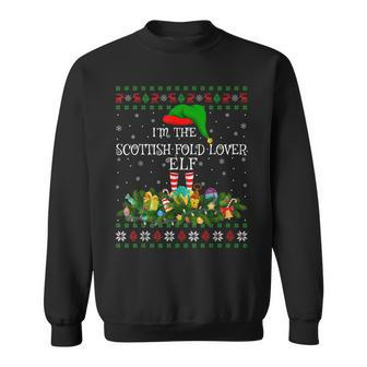 Matching Family Ugly Scottish Fold Lover Elf Christmas Men Women Sweatshirt Graphic Print Unisex - Seseable
