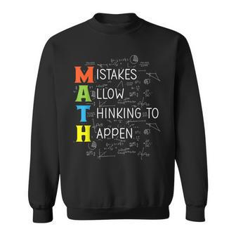 Math Mistakes Allow Thinking To Happen V2 Men Women Sweatshirt Graphic Print Unisex - Seseable