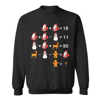 Mathematical Equations Quiz Funny Math Teacher Christmas Men Women Sweatshirt Graphic Print Unisex - Thegiftio UK