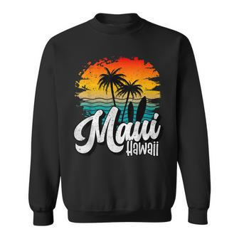 Maui Maui Lover Hawaii Tourist Maui Surf Sweatshirt - Seseable