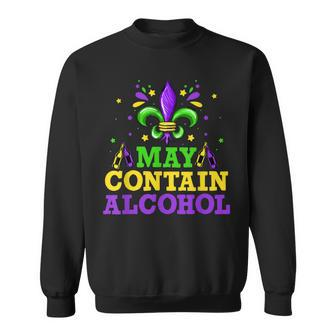 May Contain Alcohol Cute Mardi Gras 2023 Party Funny Gift Sweatshirt - Seseable