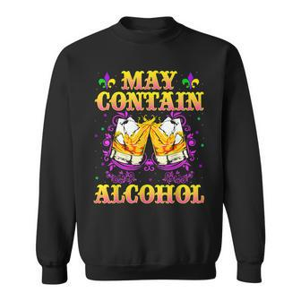May Contain Alcohol Funny Mardi Gras 2023 V4 Sweatshirt - Seseable