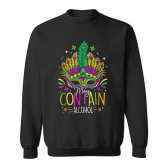 May Contain Alcohol Funny Mardi Gras Parade Costume Sweatshirt - Seseable