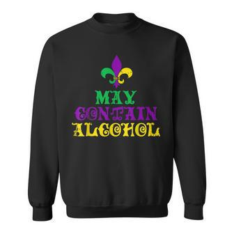 May Contain Alcohol Mardi Gras V2 Sweatshirt - Seseable