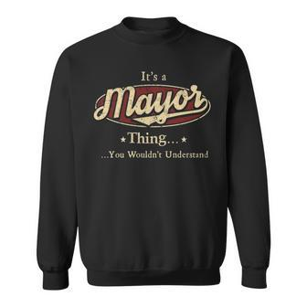 Mayor Personalized Name Gifts Name Print S With Name Mayor Sweatshirt - Seseable