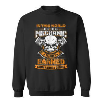 Mechanic Mechanic Job Skull Graphic Gift Gift For Mens Sweatshirt | Mazezy CA