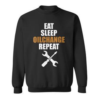 Mechatronics Technician | Mechanic | Eat Sleep Oil Change Men Women Sweatshirt Graphic Print Unisex - Seseable