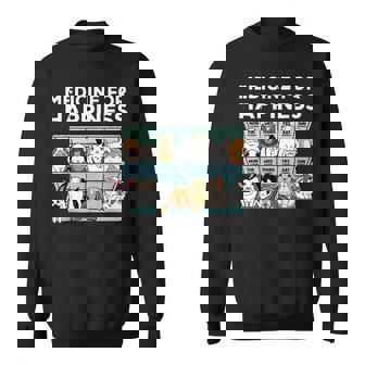 Medicine For Happiness Bunny Rabbit Lover Sweatshirt | Mazezy