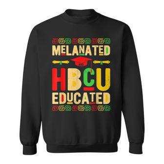 Melanated Hbcu Educated Historically Black African Pride Sweatshirt - Seseable