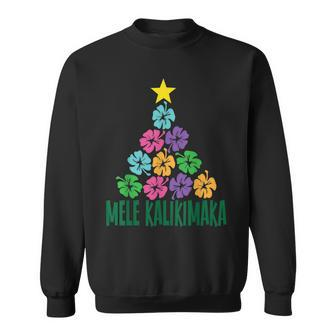 Mele Kalikimaka Hawaii Christmas Hawaiian Hibiscus Flower Men Women Sweatshirt Graphic Print Unisex - Seseable