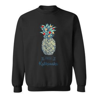 Mele Kalikimaka X Mas Hawaii Pineapple Decoration Men Women Sweatshirt Graphic Print Unisex - Seseable