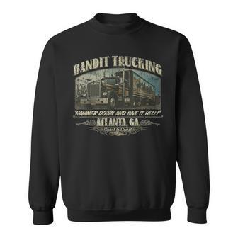 Men Funny Bandit Trucking 1977 Family Distressed Sweatshirt - Seseable