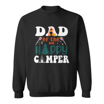 Mens 2021 Family Camping Trip Dad Of The Happy Camper Sweatshirt - Thegiftio UK