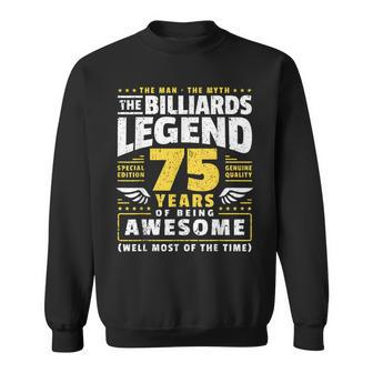Mens 75Th Birthday Billiards Player 75 Years Old Billiards Player Sweatshirt | Mazezy