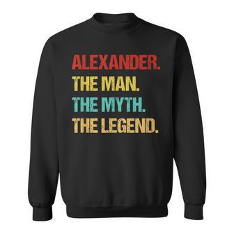 Mens Alexander The Man The Myth The Legend Men Women Sweatshirt Graphic Print Unisex - Thegiftio UK