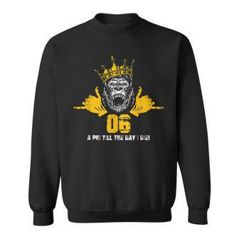 Mens Alpha African 1906 Fraternity Hand Sign Ape Crown Sweatshirt | Mazezy