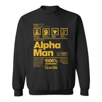 Mens Alpha African 1906 Fraternity Information Description Sweatshirt | Mazezy